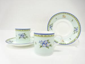 TIFFANY&Co.　ティファニー　モーニンググローリア　デミタスカップ＆ソーサーペア　洋食器
